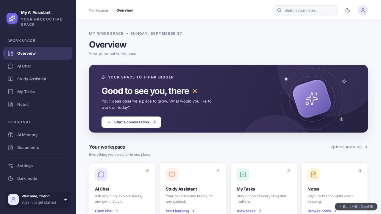 Screenshot of My AI Assistant