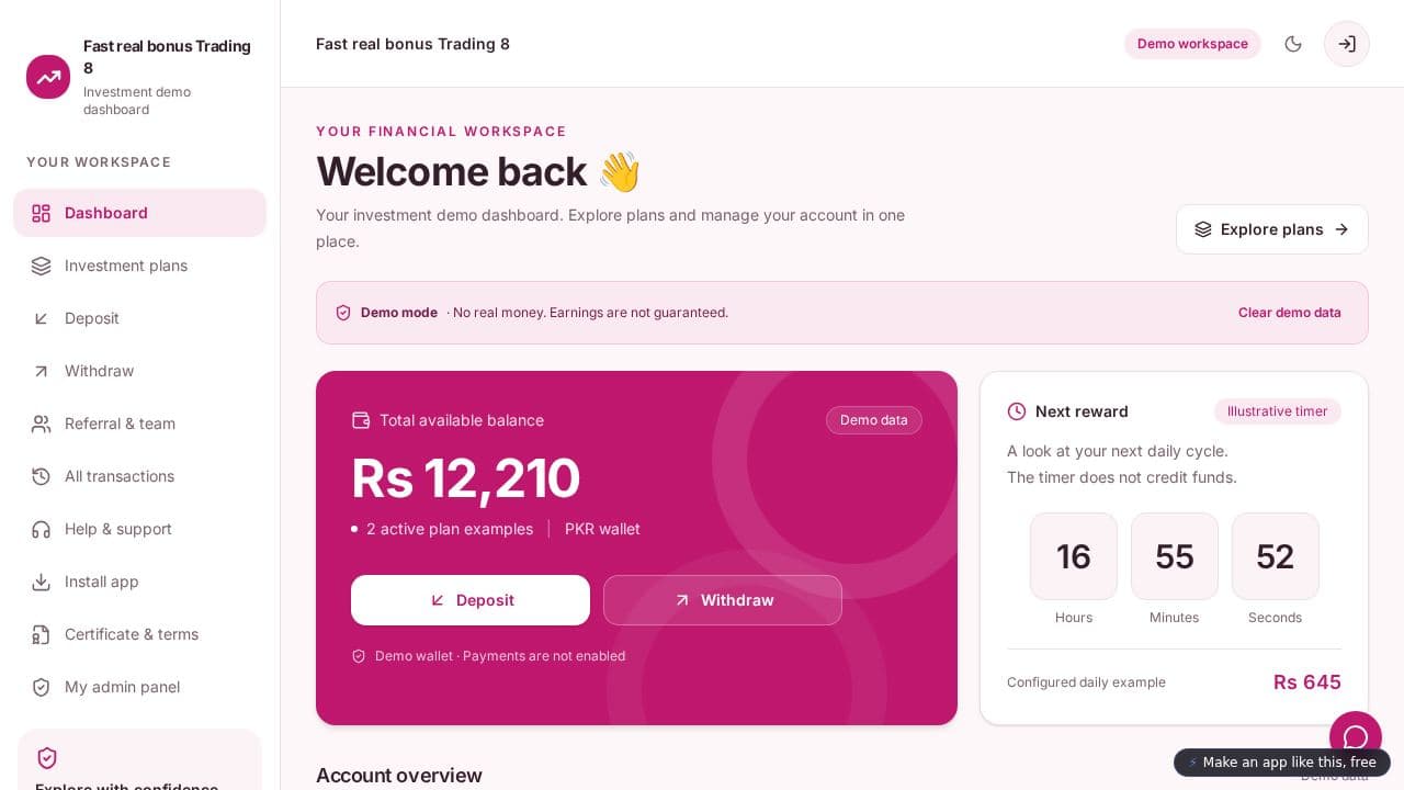 Screenshot of Fast Real Bonus Trading 8