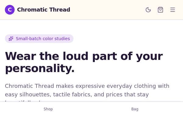 Screenshot of Chromatic Thread