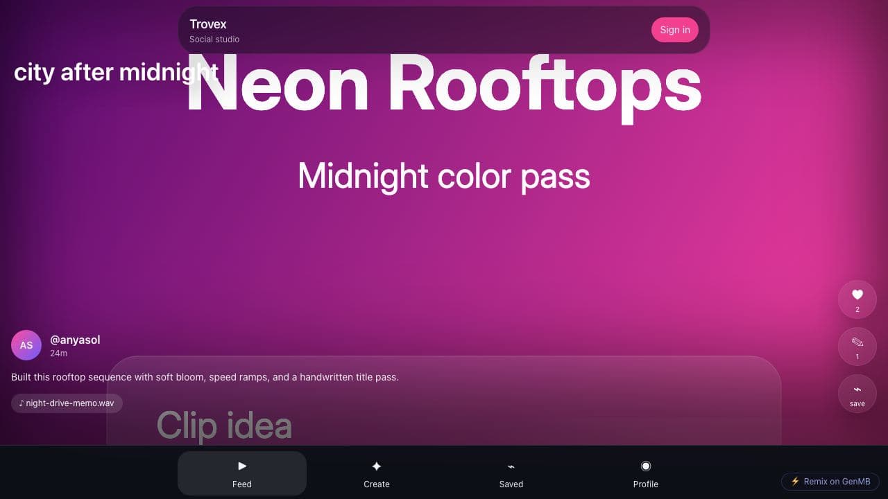 Screenshot of Trovex Social Studio