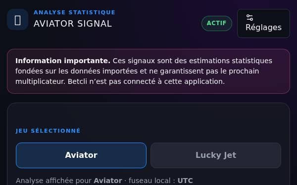 Screenshot of Aviator Signal Bot