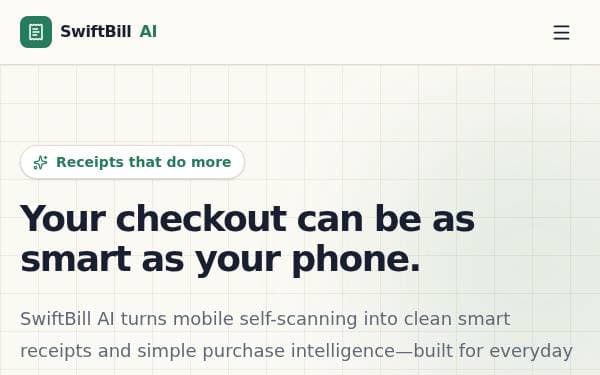 Screenshot of SwiftBill AI