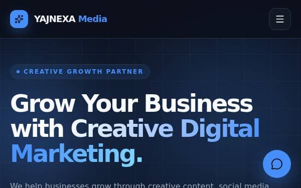 Screenshot of Yajnexa Media Website