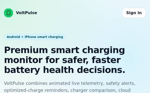 Screenshot of Smart Charge Monitor