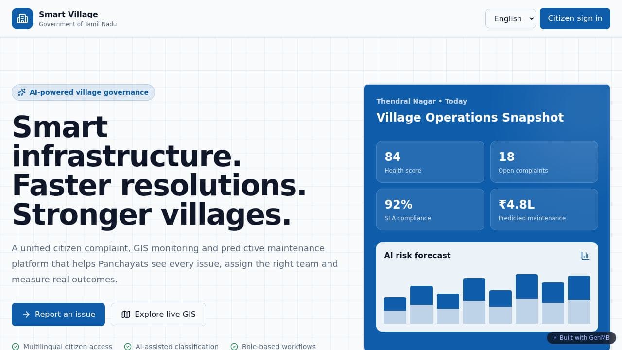 Screenshot of Smart Village Monitor