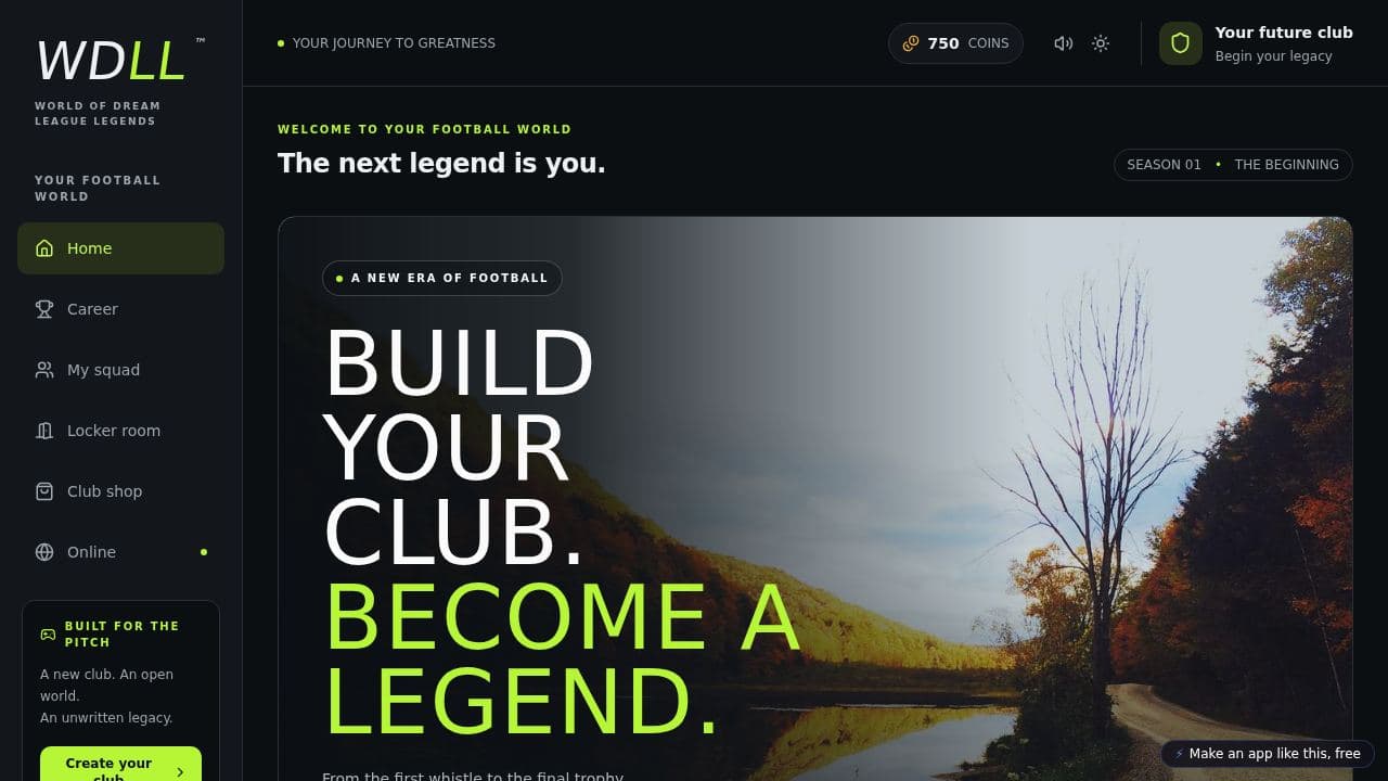 Screenshot of World of Dream League