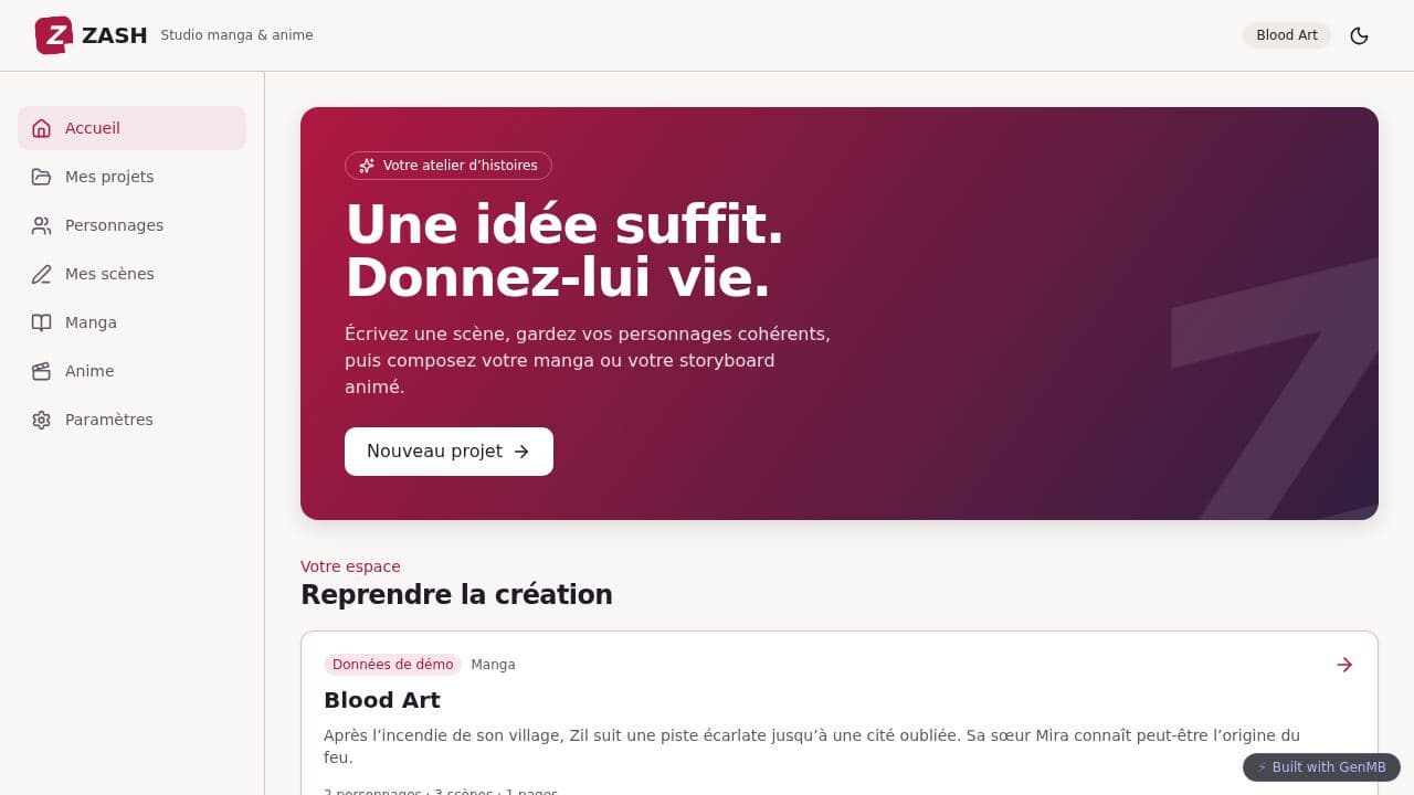 Screenshot of ZASH
