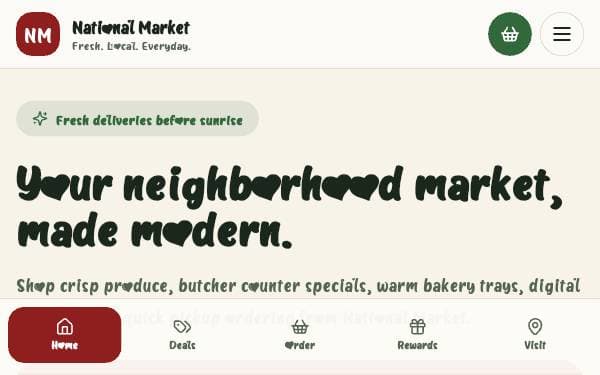 Screenshot of National Market