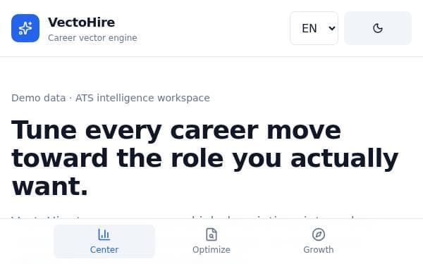 Screenshot of VectoHire Studio