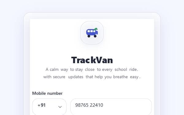 Screenshot of TrackVan Calm
