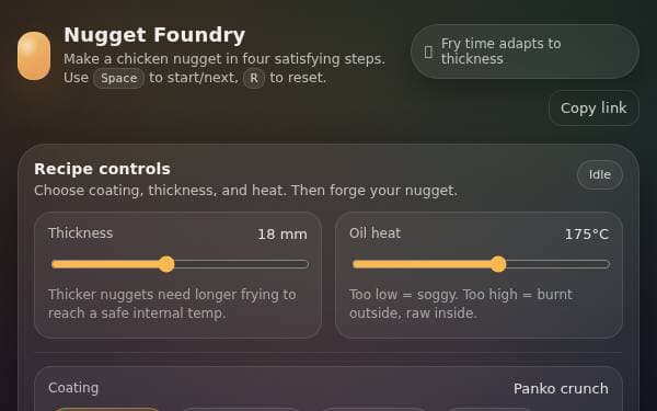 Screenshot of Nugget Foundry