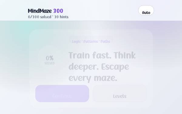 Screenshot of MindMaze 300