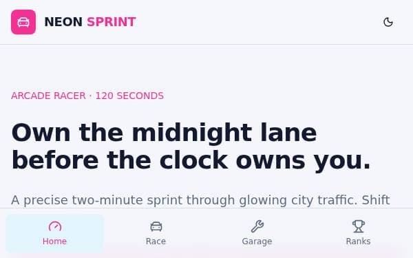 Screenshot of Neon Sprint