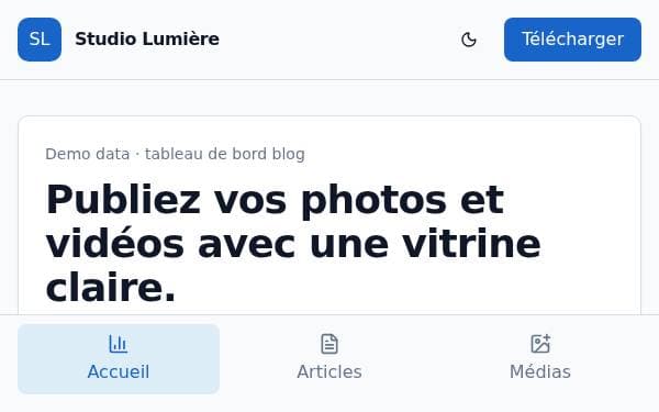 Screenshot of Studio Lumière
