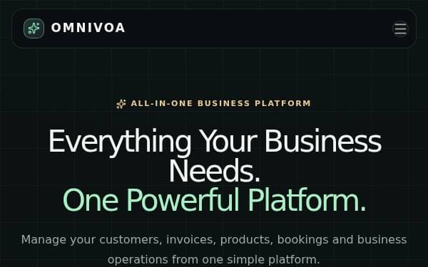 Screenshot of OMNIVOA SaaS Foundation
