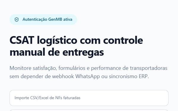 Screenshot of Logistics CSAT Hub