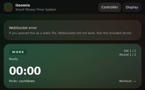 Screenshot of iloomin Sync Timer