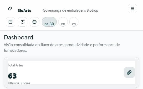 Screenshot of BioArte Control