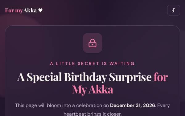 Screenshot of Akka Birthday Surprise