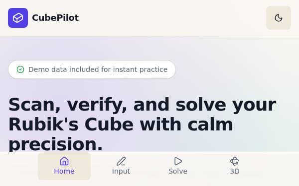 Screenshot of CubePilot Solver