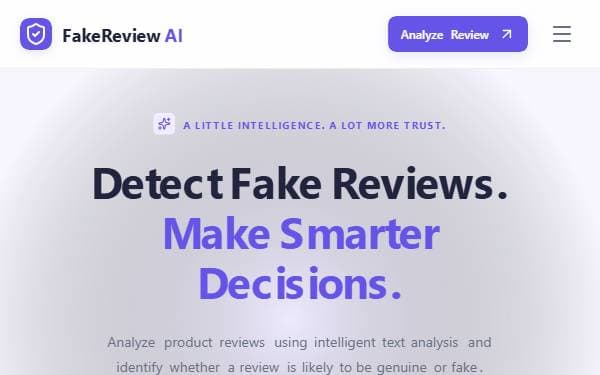 Screenshot of Fake Review Detector