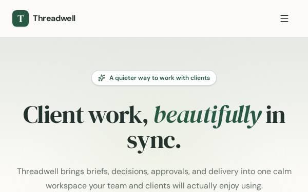 Screenshot of Product Launch Landing