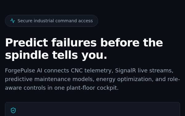 Screenshot of ForgePulse AI