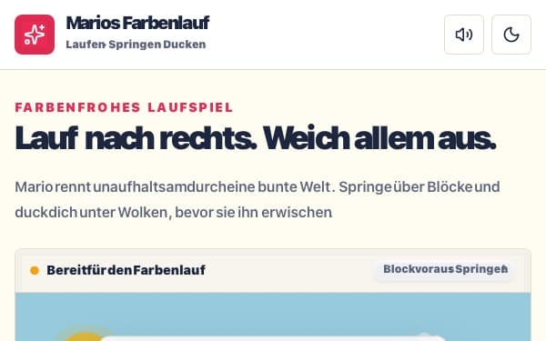 Screenshot of Marios Farbenlauf