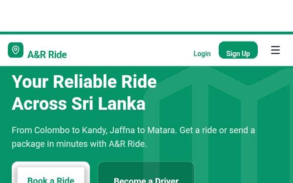 Screenshot of A&R Ride Sri Lanka