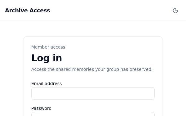 Screenshot of Archive Access