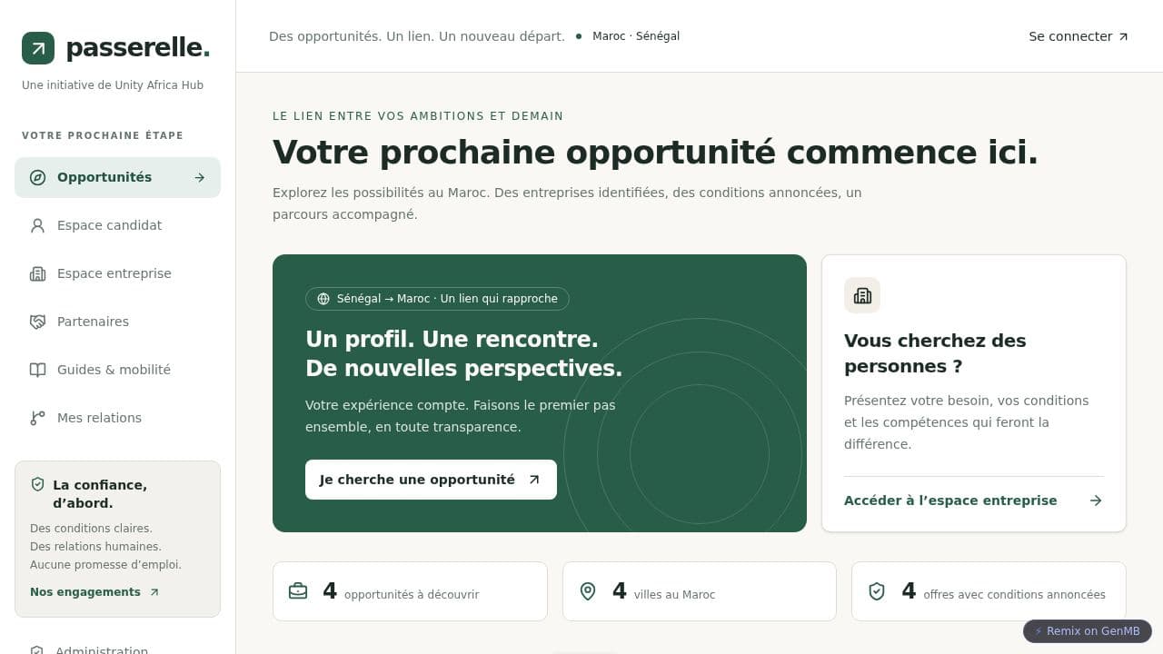 Screenshot of Africa Maroc Connect