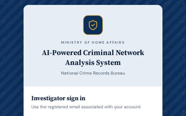 Screenshot of Criminal Network Intelligence