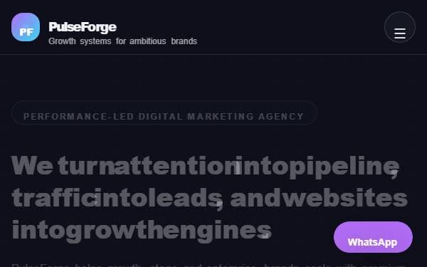 Screenshot of PulseForge Digital