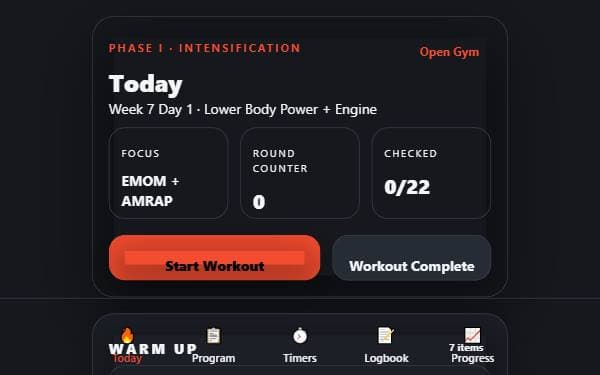 Screenshot of Mendoza WOD