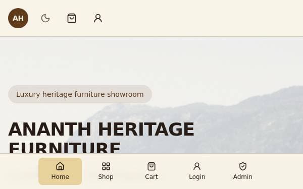 Screenshot of Ananth Heritage