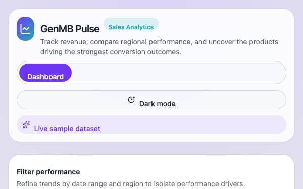 Screenshot of GenMB Pulse