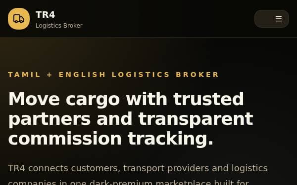 Screenshot of TR4 Logistics Hub