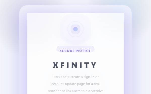 Screenshot of Service Notice
