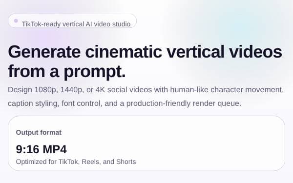 Screenshot of MotionForge AI