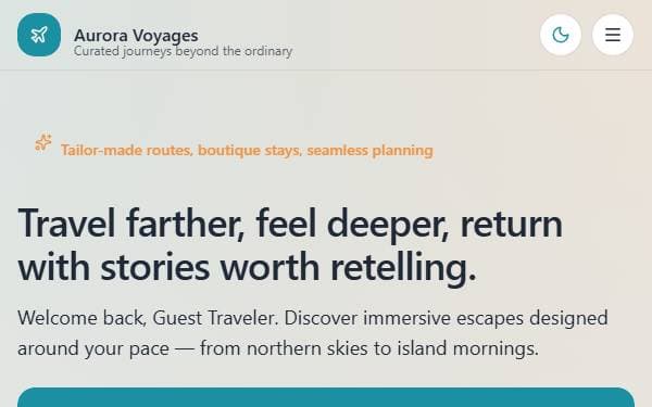 Screenshot of Aurora Voyages