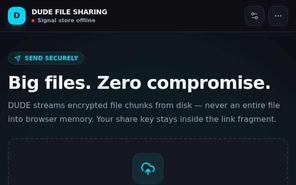 Screenshot of Dude File Sharing