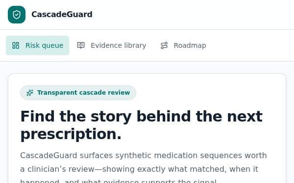 Screenshot of CascadeGuard Insights