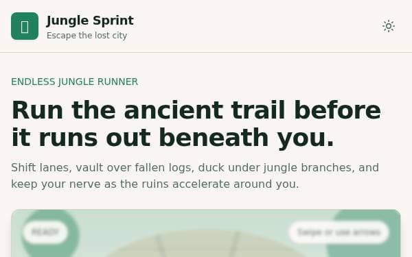 Screenshot of Jungle Sprint