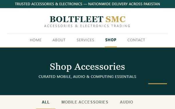 Screenshot of boltfleet smc shop