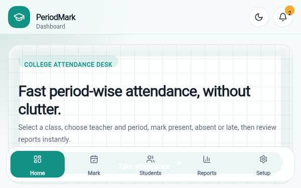 Screenshot of PeriodMark Campus