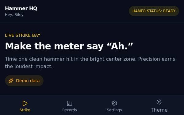 Screenshot of Hammer HQ