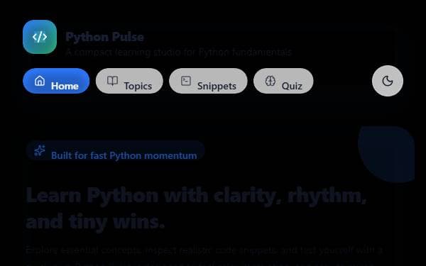Screenshot of Python Pulse