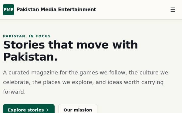 Screenshot of Pakistan Media Entertainment