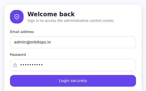 Screenshot of Orbit Admin AI