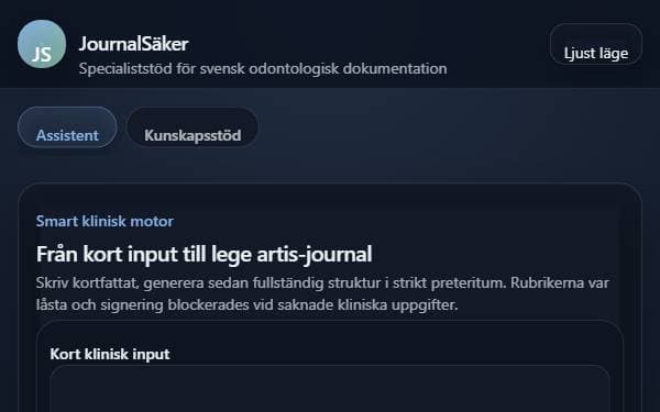 Screenshot of JournalSäker